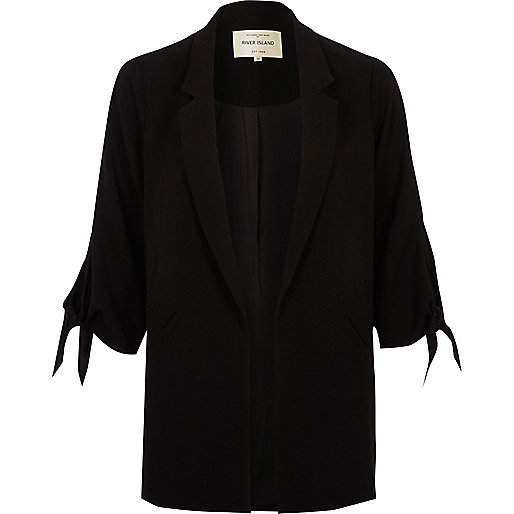 jacques-vertuk Black tie cuff blazer 706341 women Coats / Jackets Blazers