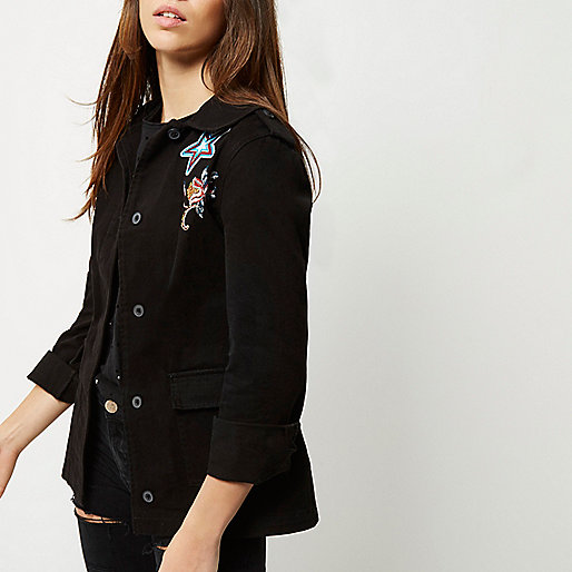 river island red dress asos,Ri9Ver Island Black troublemaker print army jacket Coats / Jackets Sale women river island red dress asos,Ri9Ver Island Black troublemaker print army jacket Coats / Jackets Sale women