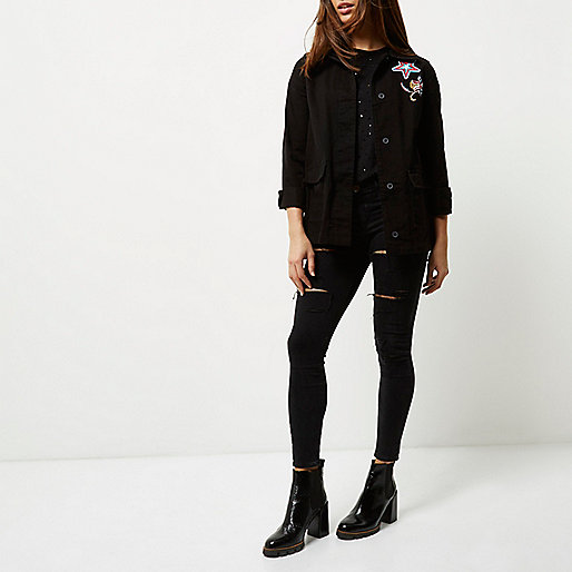 river island red dress asos,Ri9Ver Island Black troublemaker print army jacket Coats / Jackets Sale women river island red dress asos,Ri9Ver Island Black troublemaker print army jacket Coats / Jackets Sale women