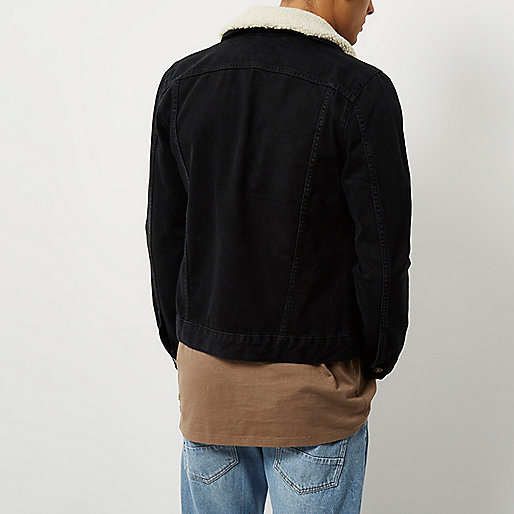 river island black wool coat,Island River Shop Black washed fleece lined denim jacket Jackets Coats / Jackets men river island black wool coat,Island River Shop Black washed fleece lined denim jacket Jackets Coats / Jackets men