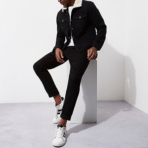 river island black wool coat,Island River Shop Black washed fleece lined denim jacket Jackets Coats / Jackets men river island black wool coat,Island River Shop Black washed fleece lined denim jacket Jackets Coats / Jackets men