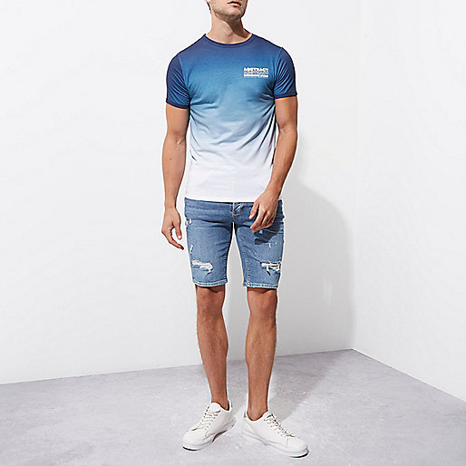 river island next day delivery,Kids Shoes jacques-vertuk Blue 'abstract' fade print muscle fit T-shirt T-shirts T-Shirts / Tanks men river island next day delivery,Kids Shoes jacques-vertuk Blue 'abstract' fade print muscle fit T-shirt T-shirts T-Shirts / Tanks men