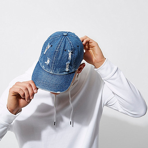 river island black quilted boots,Us jacques-vertuk Blue distressed denim baseball cap Hats Accessories men river island black quilted boots,Us jacques-vertuk Blue distressed denim baseball cap Hats Accessories men