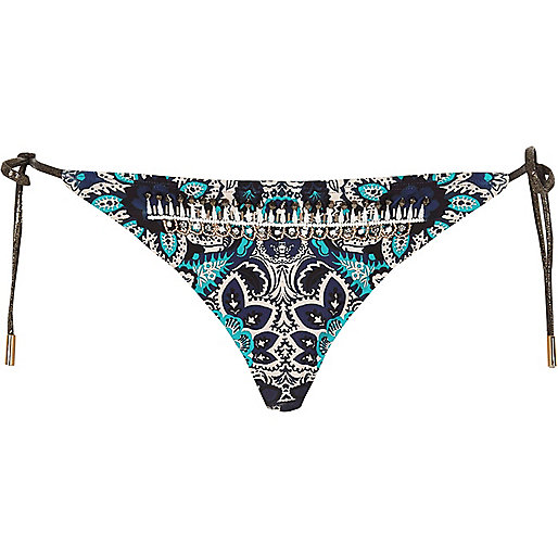 lilac bag river island,jacques-vertuk I Blue embellished tie side bikini bottoms Bikini Bottoms Bikinis Swimwear / Beachwear women lilac bag river island,jacques-vertuk I Blue embellished tie side bikini bottoms Bikini Bottoms Bikinis Swimwear / Beachwear women