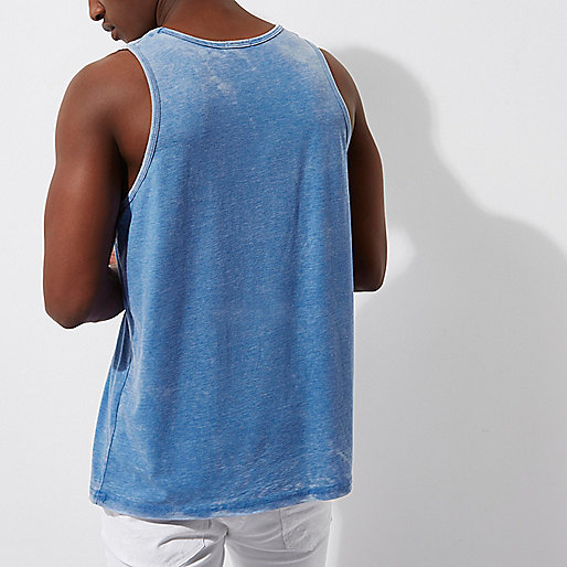 river island molly jeans ebay,jacques-vertuk 1 Blue  New World  print tank Tanks T-Shirts / Tanks men