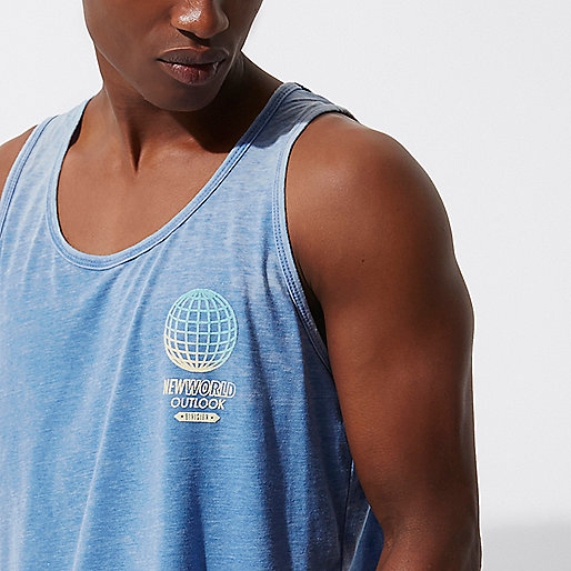 river island molly jeans ebay,jacques-vertuk 1 Blue  New World  print tank Tanks T-Shirts / Tanks men