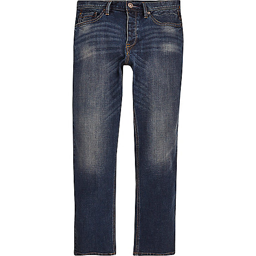 jacques-vertuk Blue Spencer straight leg vintage jeans 295332 men Jeans