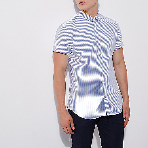 river island flared jeans,jacques-vertuk Outlet Blue stripe print short sleeve slim fit shirt men 302104 river island flared jeans,jacques-vertuk Outlet Blue stripe print short sleeve slim fit shirt men 302104