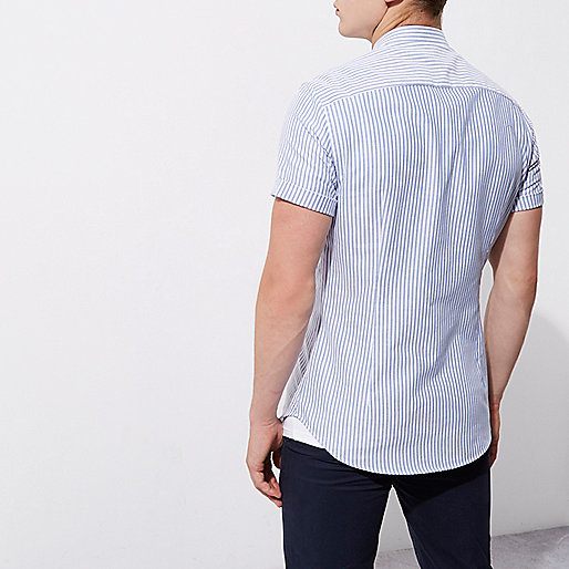 river island flared jeans,jacques-vertuk Outlet Blue stripe print short sleeve slim fit shirt men 302104 river island flared jeans,jacques-vertuk Outlet Blue stripe print short sleeve slim fit shirt men 302104