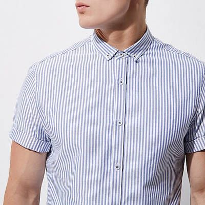 river island flared jeans,jacques-vertuk Outlet Blue stripe print short sleeve slim fit shirt men 302104 river island flared jeans,jacques-vertuk Outlet Blue stripe print short sleeve slim fit shirt men 302104