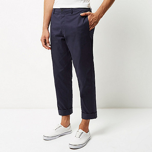 jacques-vertuk Blue wide leg chino pants 295371 men Trousers