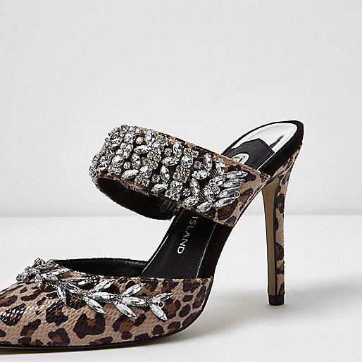 river island chain heels,jacques-vertuk Bags In Store Brown leopard print rhinestone court heel mules Shoes Shoes / Boots women river island chain heels,jacques-vertuk Bags In Store Brown leopard print rhinestone court heel mules Shoes Shoes / Boots women