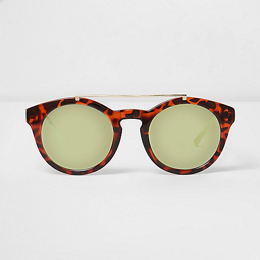 jacques-vertuk Brown tortioseshell round brow bar sunglasses 697858 women Sunglasses Round Sunglasses jacques-vertuk Brown tortioseshell round brow bar sunglasses 697858 women Sunglasses Round Sunglasses