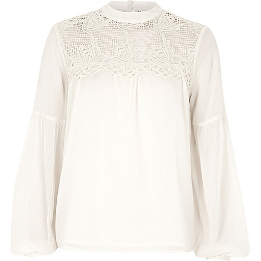 river island one for all,jacques-vertuk UK Cream cutwork bell sleeve blouse women 695940 river island one for all,jacques-vertuk UK Cream cutwork bell sleeve blouse women 695940