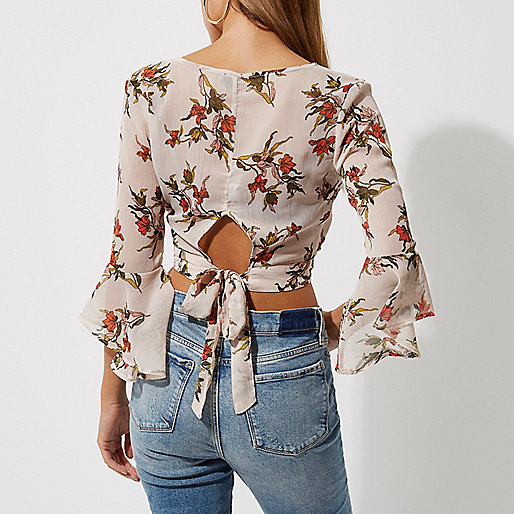 river island trench coat with writing,jacques-vertuk Brown Skirt Cream floral print wrap frill sleeve crop top Crop Tops / Bralets Tops women river island trench coat with writing,jacques-vertuk Brown Skirt Cream floral print wrap frill sleeve crop top Crop Tops / Bralets Tops women