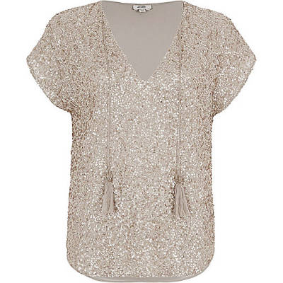 river island green shirt,jacques-vertuk London Cream sequin embellished tassel T-shirt women 704155 river island green shirt,jacques-vertuk London Cream sequin embellished tassel T-shirt women 704155