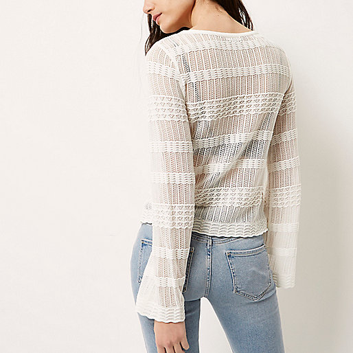 river island heeled mules,jacques-vertuk Sale Cream sheer panel sweater women 699030 river island heeled mules,jacques-vertuk Sale Cream sheer panel sweater women 699030