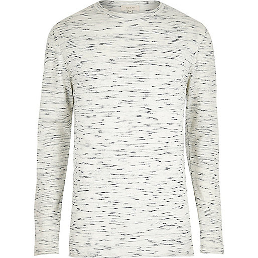jacques-vertuk Cream space dye crew neck top 300681 men Jumpers / Cardigans