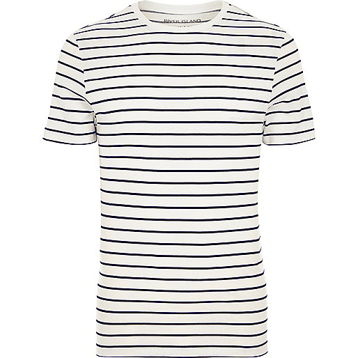 jacques-vertuk Cream stripe crew neck muscle fit T-shirt 302538 men T-Shirts / Vests T-shirts jacques-vertuk Cream stripe crew neck muscle fit T-shirt 302538 men T-Shirts / Vests T-shirts