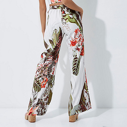 river island winter jacket,jacques-vertuk London Cream tropical print wide leg pants women 703102 river island winter jacket,jacques-vertuk London Cream tropical print wide leg pants women 703102