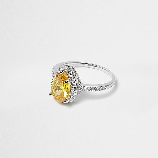 jacques-vertuk Cubic zirconia yellow teardrop crystal ring 697598 women Jewellery Rings jacques-vertuk Cubic zirconia yellow teardrop crystal ring 697598 women Jewellery Rings