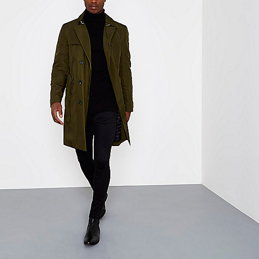 river island ladies sliders,jacques-vertuk South Africa Dark green belted double breasted trench coat men 302279