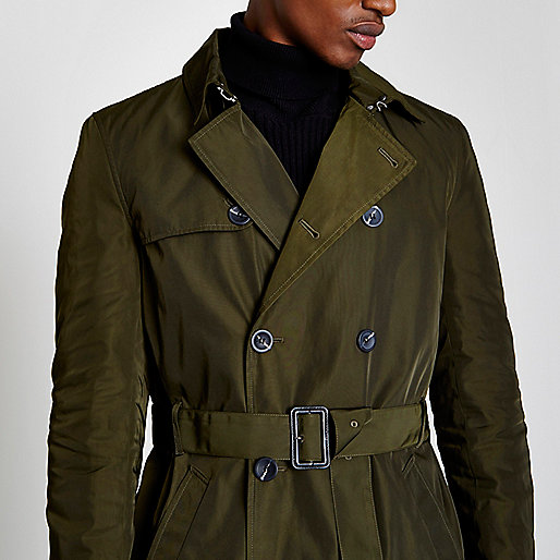 river island ladies sliders,jacques-vertuk South Africa Dark green belted double breasted trench coat men 302279