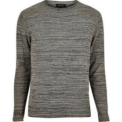jacques-vertuk Dark grey knitted crew neck sweater 292710 men Jumpers / Cardigans