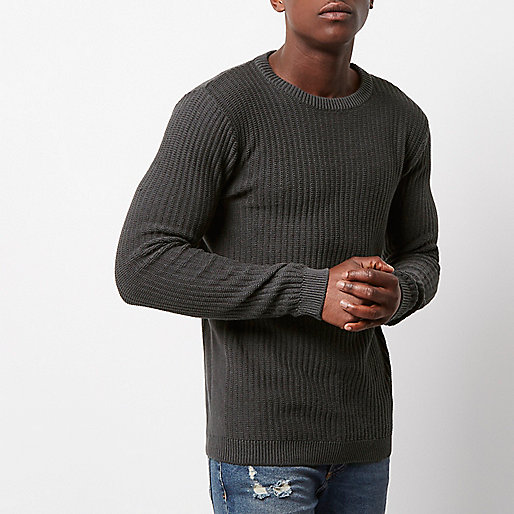 river island combat trousers,jacques-vertuk Online Dark grey ribbed slim fit sweater men 294319 river island combat trousers,jacques-vertuk Online Dark grey ribbed slim fit sweater men 294319