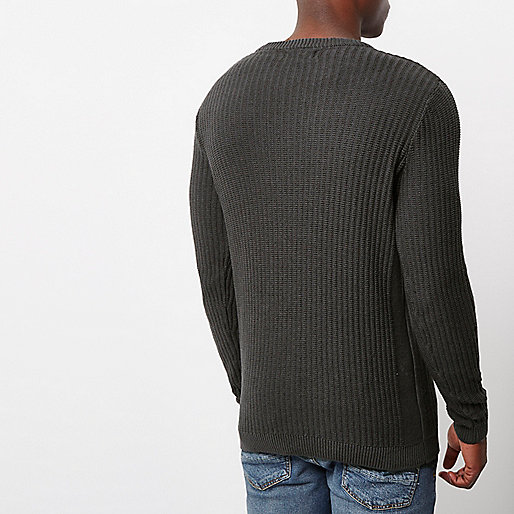river island combat trousers,jacques-vertuk Online Dark grey ribbed slim fit sweater men 294319 river island combat trousers,jacques-vertuk Online Dark grey ribbed slim fit sweater men 294319