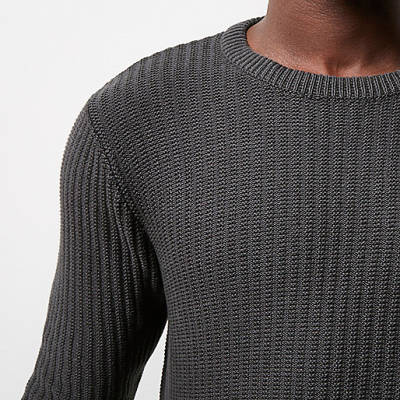 river island combat trousers,jacques-vertuk Online Dark grey ribbed slim fit sweater men 294319 river island combat trousers,jacques-vertuk Online Dark grey ribbed slim fit sweater men 294319