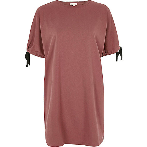 jacques-vertuk Dark pink tie sleeve oversized T-shirt 700740 women Tops T-Shirts & Vests Plain T-Shirts / Vests