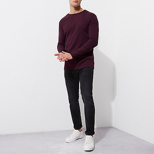 river island woven mule,jacques-vertuk UK Dark red slim fit long sleeve T-shirt men 301218 river island woven mule,jacques-vertuk UK Dark red slim fit long sleeve T-shirt men 301218