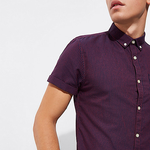 polka dot river island,jacques-vertuk Ireland Dark red stripe short sleeve slim fit shirt men 302686 polka dot river island,jacques-vertuk Ireland Dark red stripe short sleeve slim fit shirt men 302686