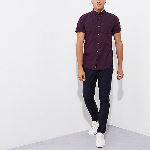 polka dot river island,jacques-vertuk Ireland Dark red stripe short sleeve slim fit shirt men 302686 polka dot river island,jacques-vertuk Ireland Dark red stripe short sleeve slim fit shirt men 302686