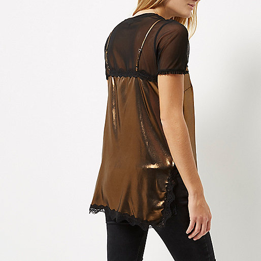 long coat river island,jacques-vertuk Stores Gold metallic lace trim cami top women 695116 long coat river island,jacques-vertuk Stores Gold metallic lace trim cami top women 695116