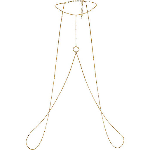 jacques-vertuk Gold tone pave circle body chain harness 706292 women Jewellery Body Jewellery & Harnesses jacques-vertuk Gold tone pave circle body chain harness 706292 women Jewellery Body Jewellery & Harnesses