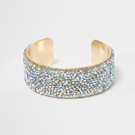 jacques-vertuk Gold tone rhinestone cluster cuff bracelet 709311 women Jewellery Bracelets jacques-vertuk Gold tone rhinestone cluster cuff bracelet 709311 women Jewellery Bracelets