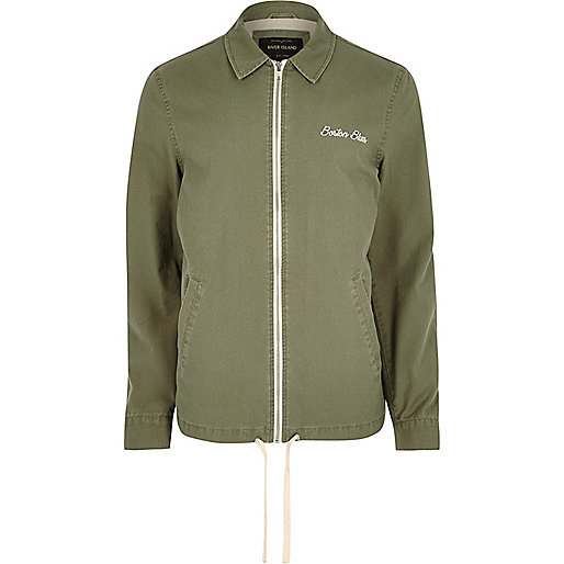 jacques-vertuk Green Boston embroidered Harrington jacket 300070 men Coats / Jackets