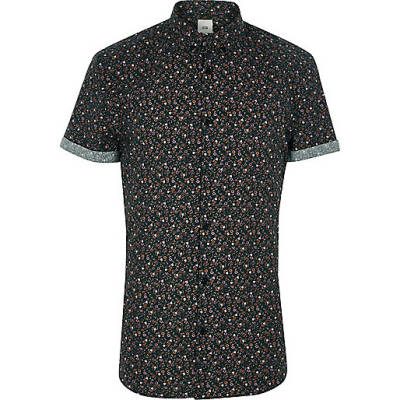 jacques-vertuk Green floral muscle fit short sleeve shirt 303824 men Shirts Short Sleeve Shirts jacques-vertuk Green floral muscle fit short sleeve shirt 303824 men Shirts Short Sleeve Shirts