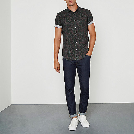 rue saint dominique bag river island,jacques-vertuk Ireland Green paisley print short sleeve shirt men 304011 rue saint dominique bag river island,jacques-vertuk Ireland Green paisley print short sleeve shirt men 304011