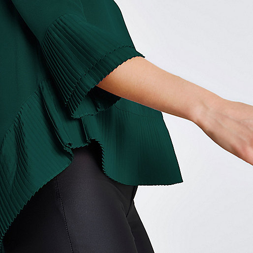 snow boots river island,jacques-vertuk Dresses 2016 Green pleated hem top Blouses Tops women snow boots river island,jacques-vertuk Dresses 2016 Green pleated hem top Blouses Tops women