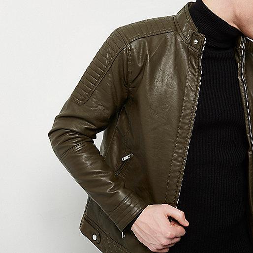 river island trainers,jacques-vertuk Ireland Green racer neck faux leather jacket men 298709 river island trainers,jacques-vertuk Ireland Green racer neck faux leather jacket men 298709