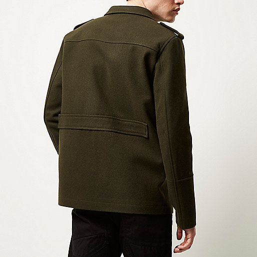 green bag river island,jacques-vertuk London Green smart wool-blend military jacket men 289675 green bag river island,jacques-vertuk London Green smart wool-blend military jacket men 289675