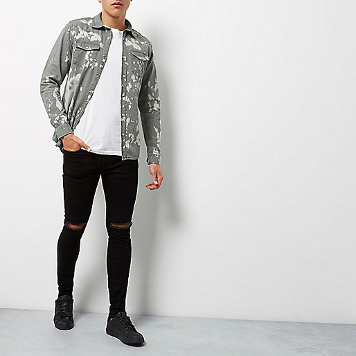 river island ladies leather coats,jacques-vertuk Ireland Grey bleach splattered denim shirt men 297079 river island ladies leather coats,jacques-vertuk Ireland Grey bleach splattered denim shirt men 297079