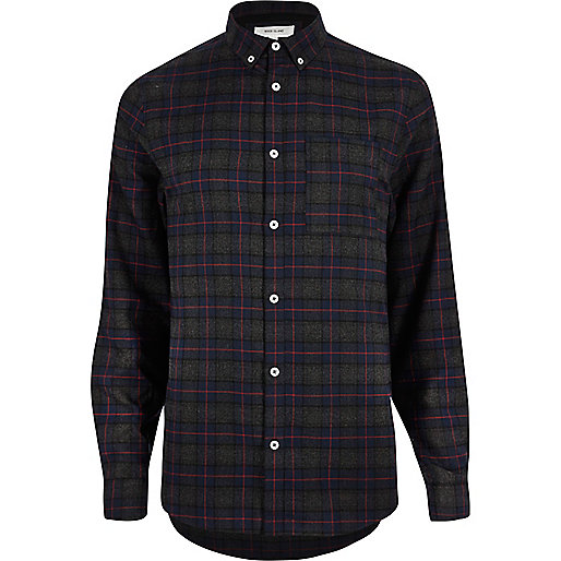 jacques-vertuk Grey check flannel shirt 291857 men Shirts