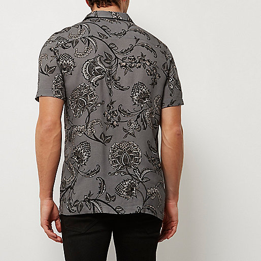 black friday offers river island,jacques-vertuk Shop Grey floral print shirt men 298428 black friday offers river island,jacques-vertuk Shop Grey floral print shirt men 298428