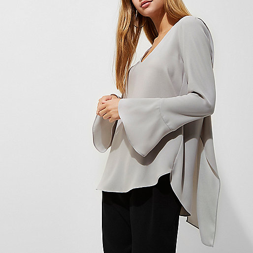 river island brown faux fur coat,jacques-vertuk Shirts Grey long bell sleeve frill back top Blouses Tops women river island brown faux fur coat,jacques-vertuk Shirts Grey long bell sleeve frill back top Blouses Tops women