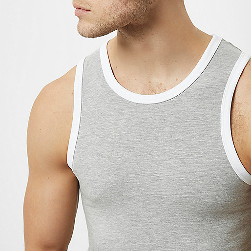 river island leather look jackets,jacques-vertuk Sale Grey muscle fit ringer tank men 299994 river island leather look jackets,jacques-vertuk Sale Grey muscle fit ringer tank men 299994
