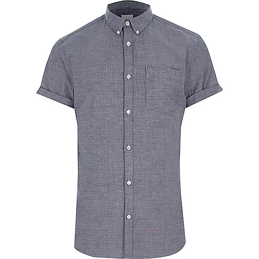 jacques-vertuk Grey muscle fit short sleeve Oxford shirt 302245 men Shirts Short Sleeve Shirts jacques-vertuk Grey muscle fit short sleeve Oxford shirt 302245 men Shirts Short Sleeve Shirts